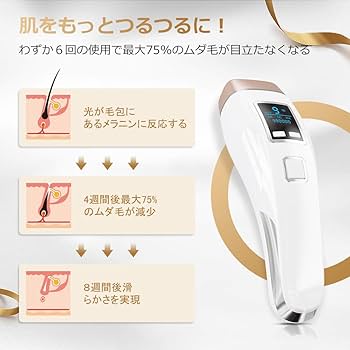 YAPAFA 脱毛器 冷感脱毛器 IPL光美容器 Amazon | YAPAFA IPL 冷感脱毛器 だつもうき 60万発9段階 メンズ